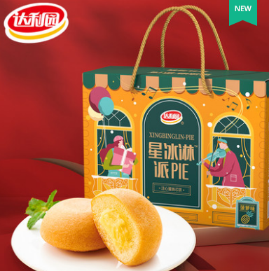 19.9元包邮！达利园 星冰淋派夹心蛋糕年货礼盒600g