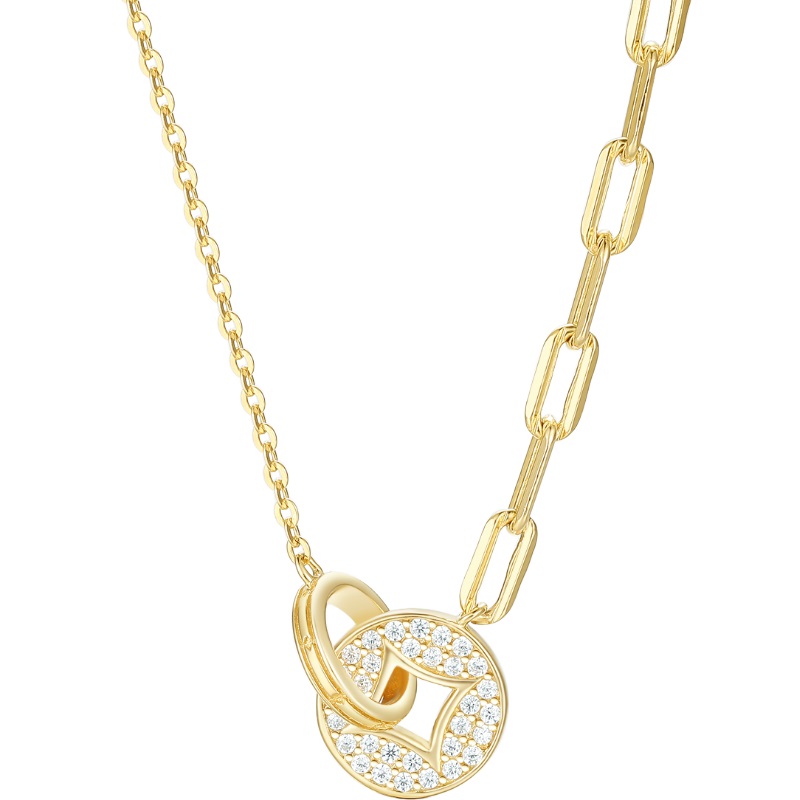 周大生招财转运铜钱项链女