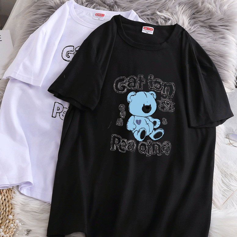 【拍3件】2022新款网红潮情侣短袖T恤