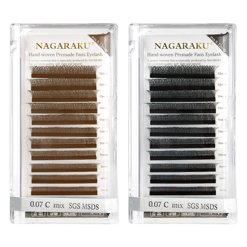 三叶草黑/焦糖色超软不散根睫毛