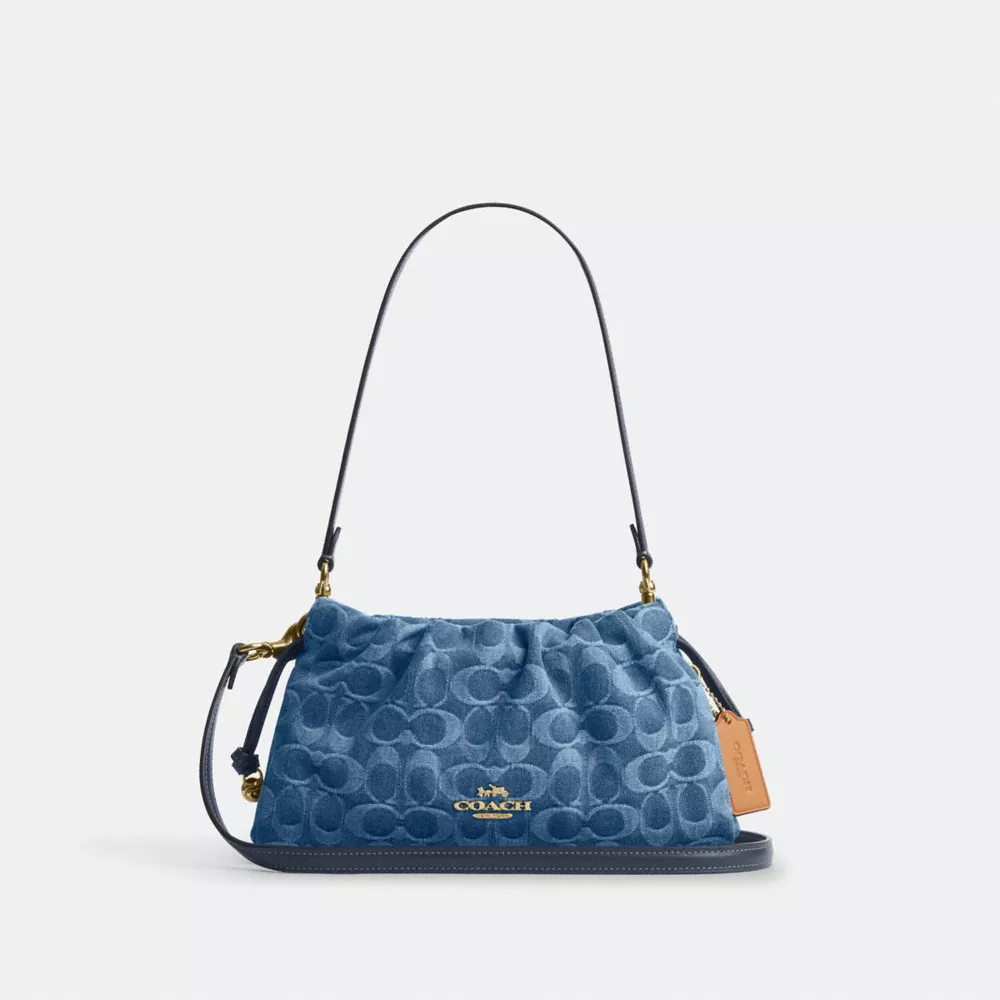 coach faye shoulder bag in signature denim CDE45-IMTYV