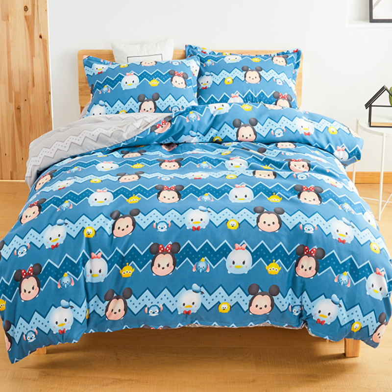 disney迪士尼磨毛卡通三件套