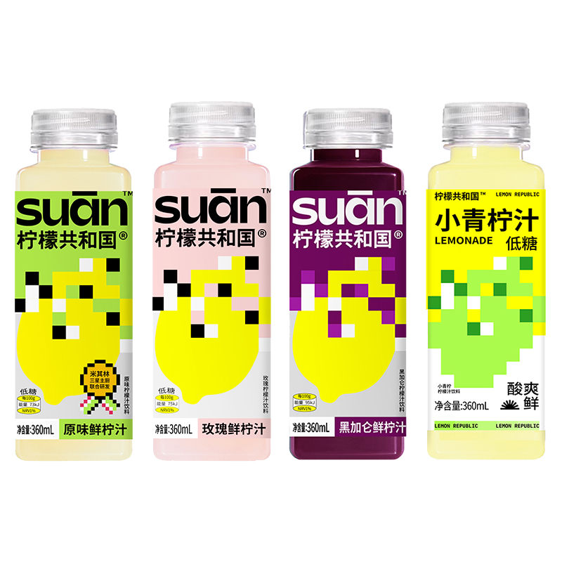 【柠檬共和国】鲜柠檬汁360ml*6
