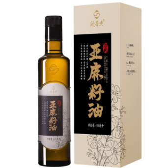 【白菜价】18.11元包邮！欣奇典冷榨亚麻籽油一级初榨月子油450ml