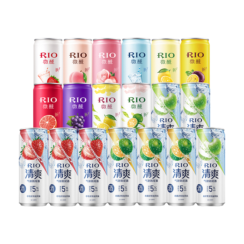RIO锐澳鸡尾酒微醺330ml*10+清爽330ml*9