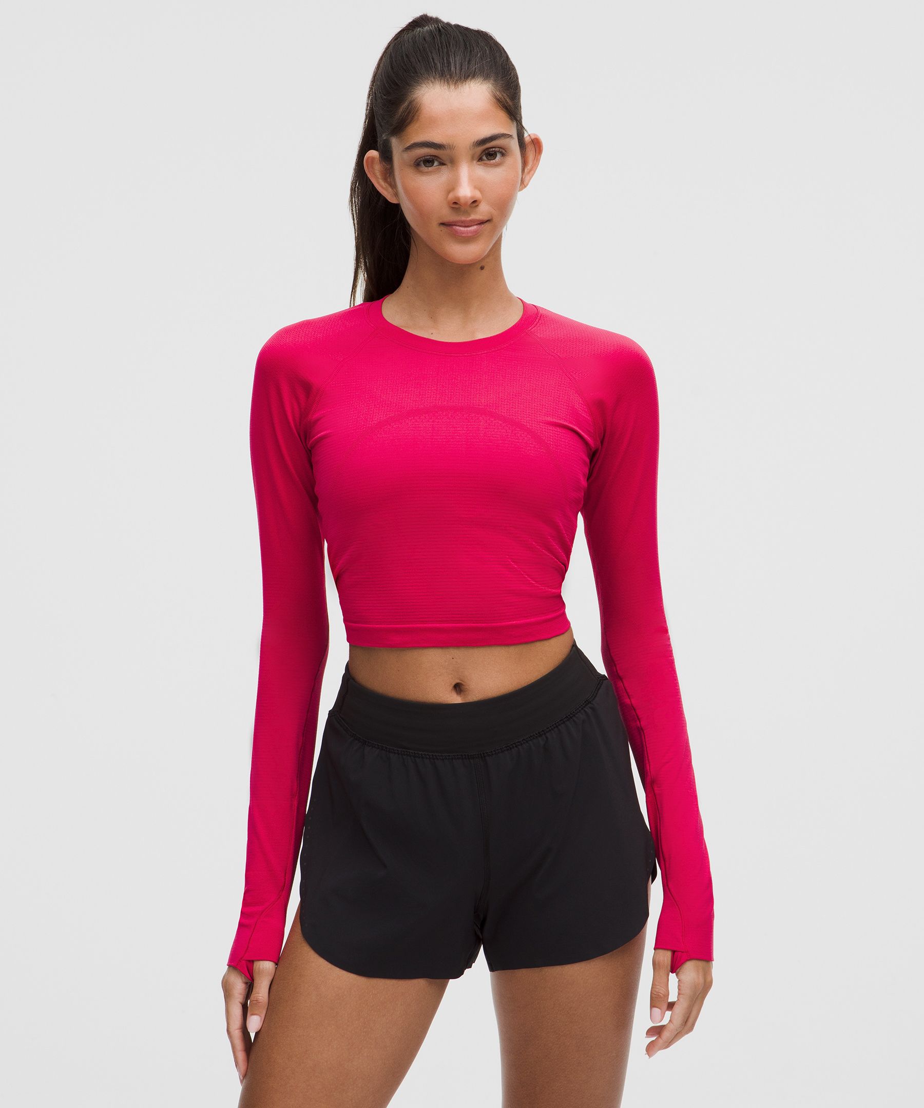 Lululemon Swiftly Tech Cropped女士长袖T恤 2.0