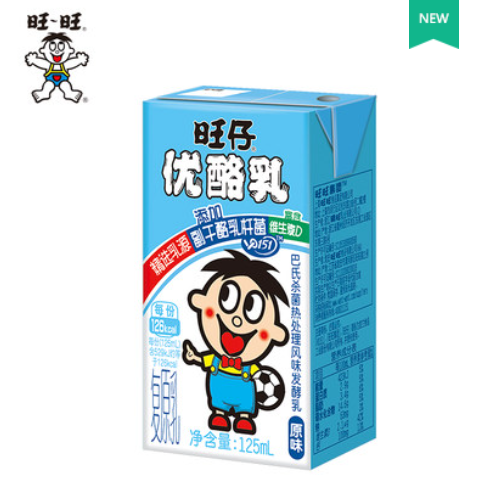 29.9元包邮！旺旺 旺仔优酪乳儿童牛奶礼盒125ml*16盒