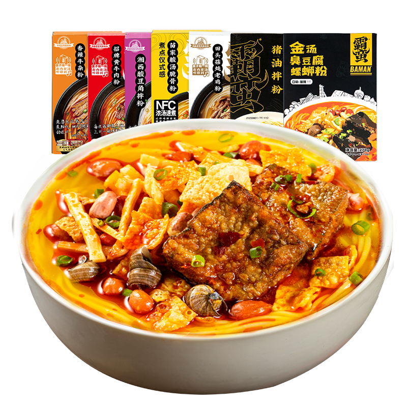 霸蛮米粉7口味全家福方便速食