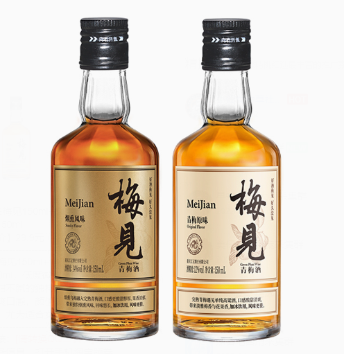 29.9元包邮！梅见 白梅+金梅子酒150ml*2瓶