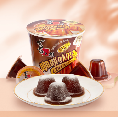 19.9元包邮！喜之郎 多口味摇摇布丁果冻共6桶