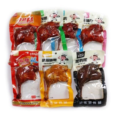 笑乐笑大鸭腿小吃卤鸭货肉类黑鸭办公室零食解馋辣的卤肉开袋即食