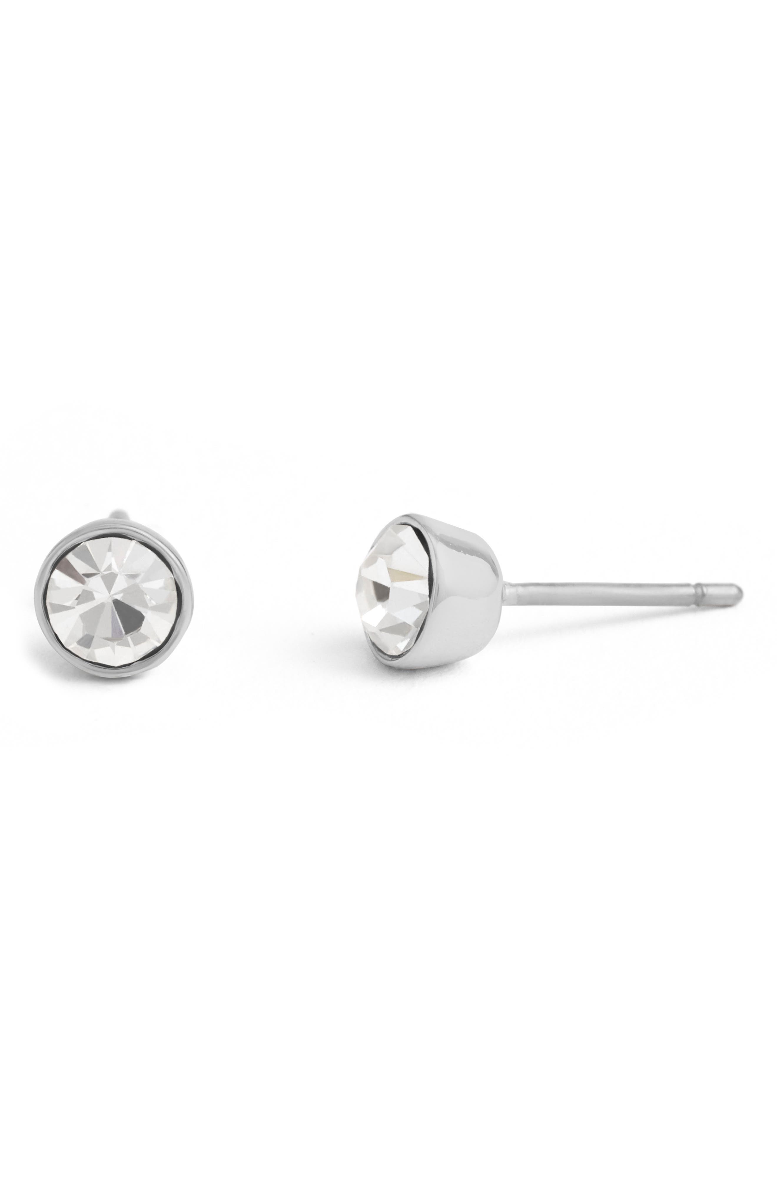 COACH Halo Crystal Stud Earrings