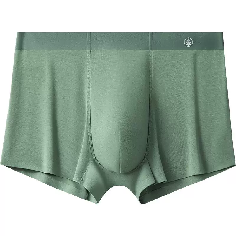 松山棉店蚕柔莫代尔男士内裤透气男生短裤青少年纯棉大码平角裤衩