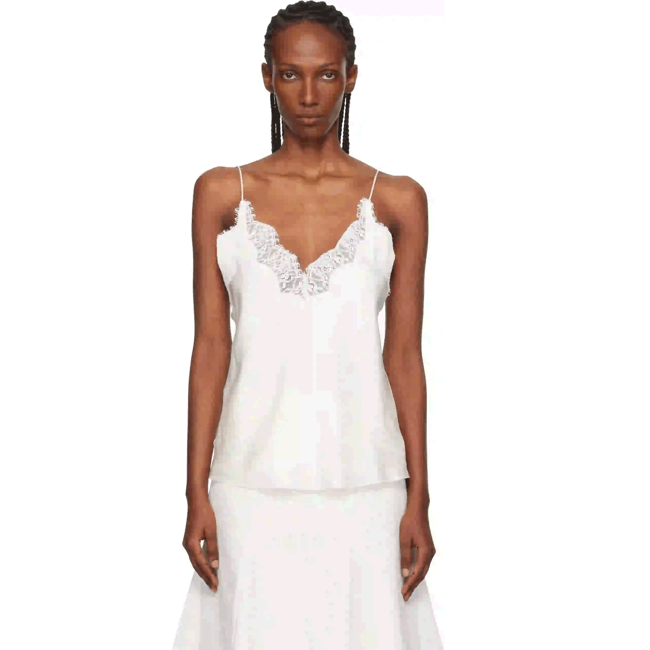Róhe Off-White Lace Silk Camisole