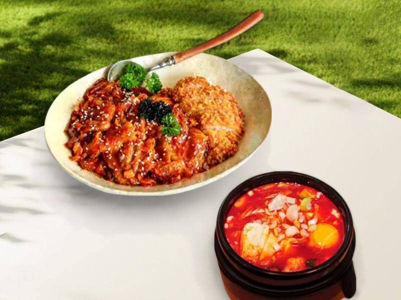 玛喜达厚切猪排+辣白菜双拼饭，券后价20.80元