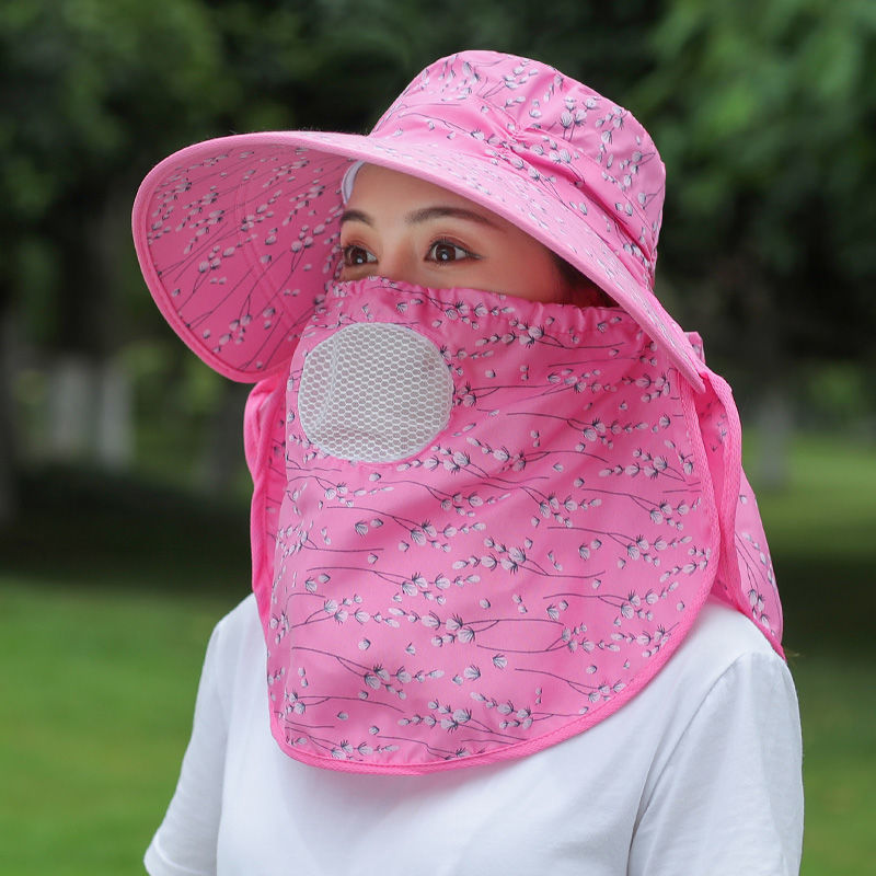 夏季遮阳帽户外骑车防晒口罩披肩防紫外线