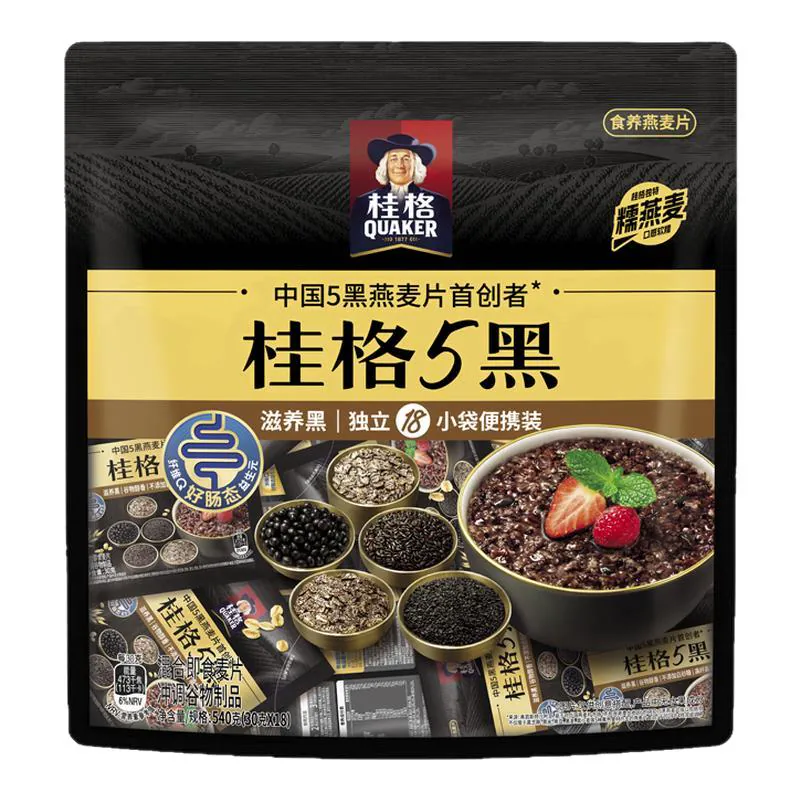 桂格五黑燕麦片30g×18包