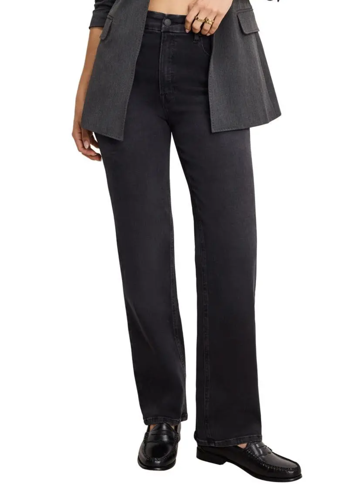 Good American High Waist Straight Leg Jeans