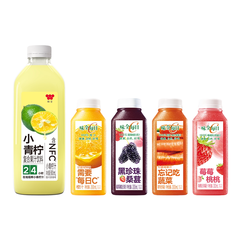 【65.9元任选9件】味全每日C农榨复合果蔬汁300ml*1瓶好喝椰饮料