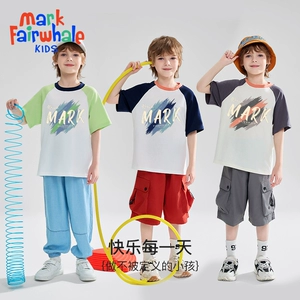 马克华菲2026新款男女童纯棉短袖儿童宽松洋气宝宝上衣T恤全JZ