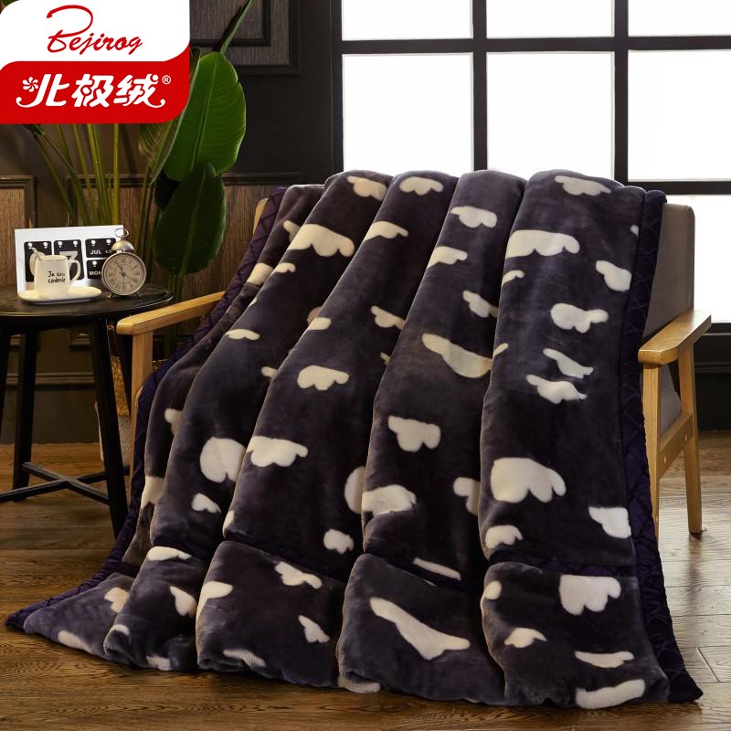 北极绒 双层加厚拉舍尔毛毯 180*220cm6斤