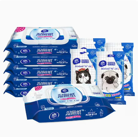 返14元猫卡后20元包邮！维达湿厕纸40片X6包+10片X4包