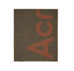 Acne Studios Brown Wool Logo 围巾
