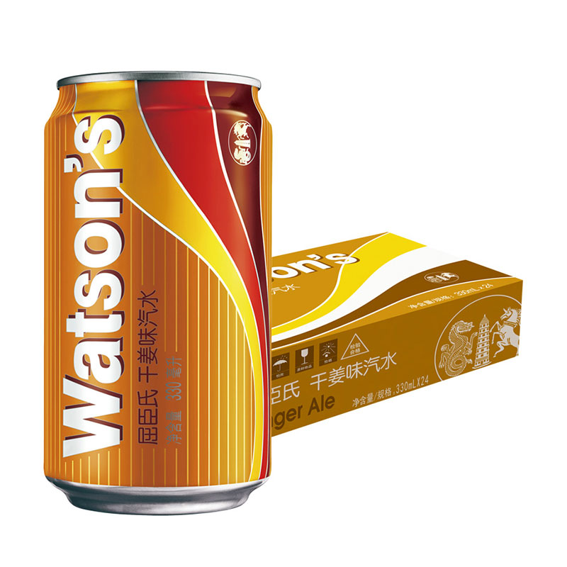 屈臣氏干姜味汽水330ml*24罐整箱