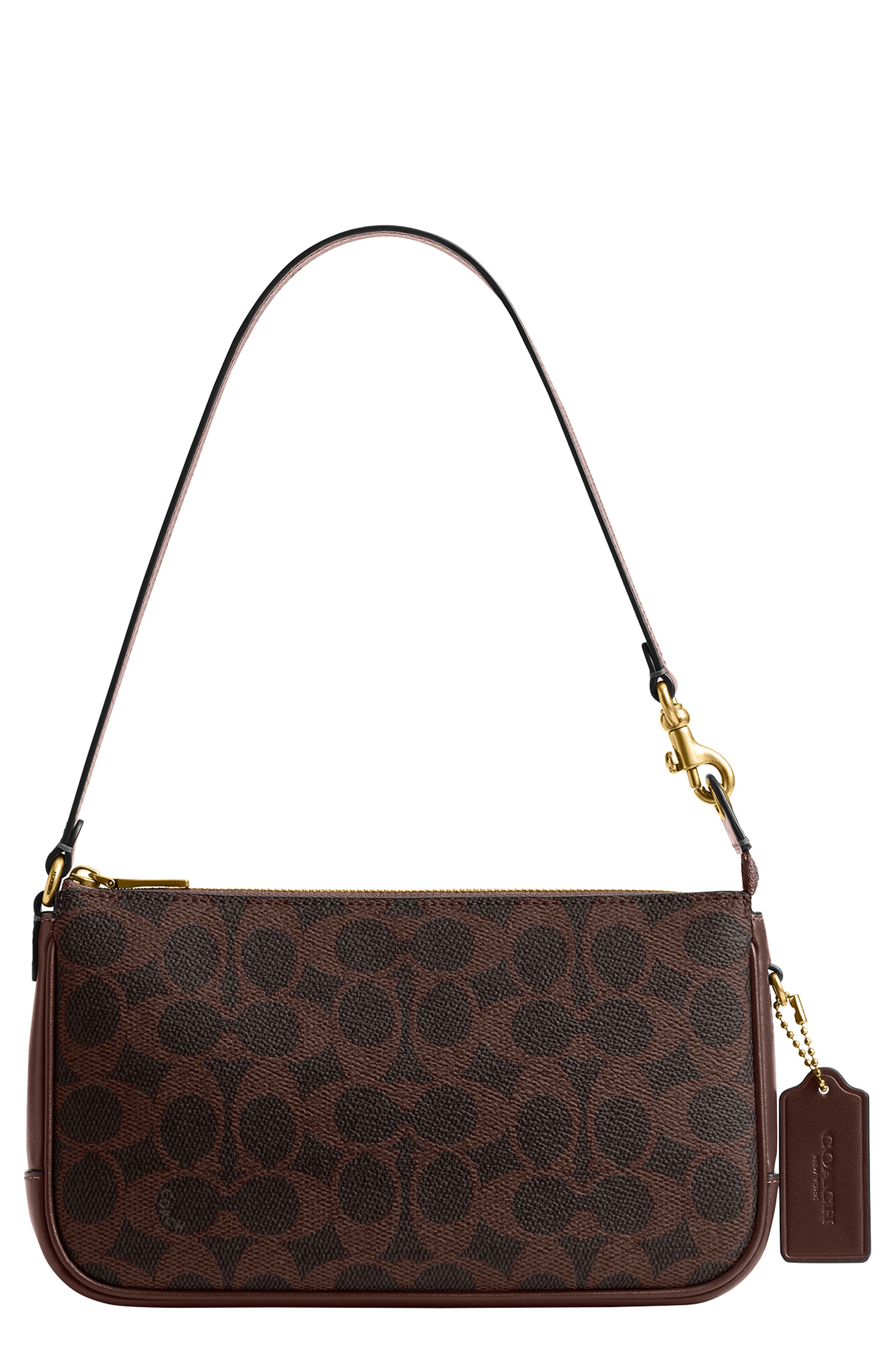 COACH Plaza Signature Coated Canvas 蔻驰法棍包 B4/Maple Maple