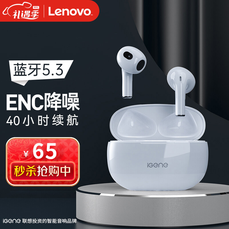 【JD自营】击音 真无线蓝牙5.3降噪耳机