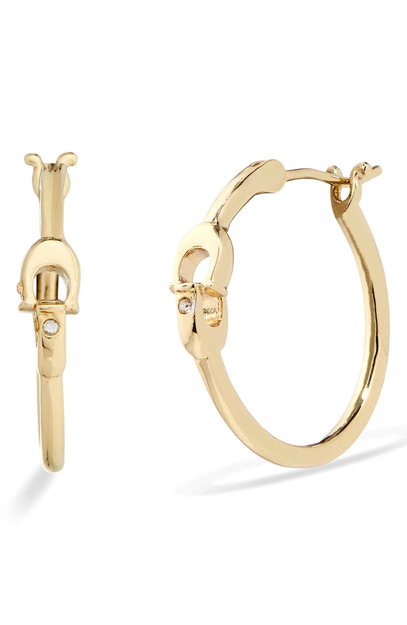 COACH Interlocking Small Hoop Earrings