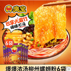 44.9元包邮！臭宝 螺蛳粉大片腐竹 330g*6袋