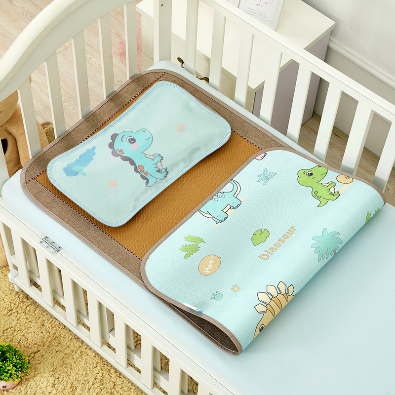 夏季婴幼儿藤宝宝拼接床冰丝凉席