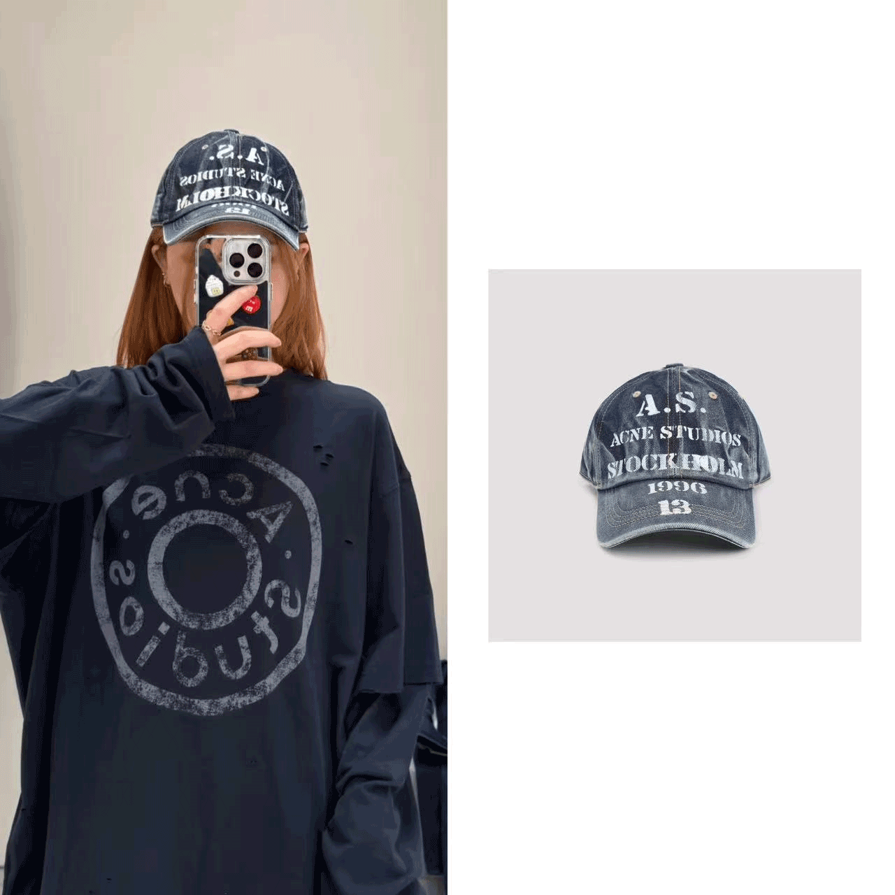 Acne Studios Distressed Baseball Cap