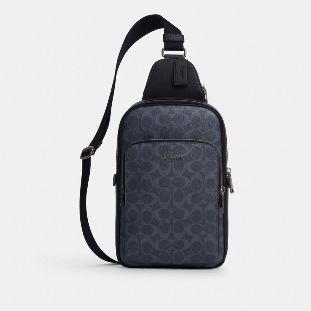 coach ethan pack in signature denim