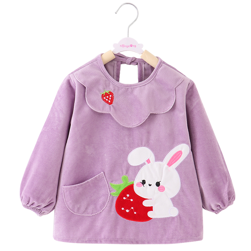 水晶绒防水防脏护衣宝宝吃饭罩衣儿童围裙