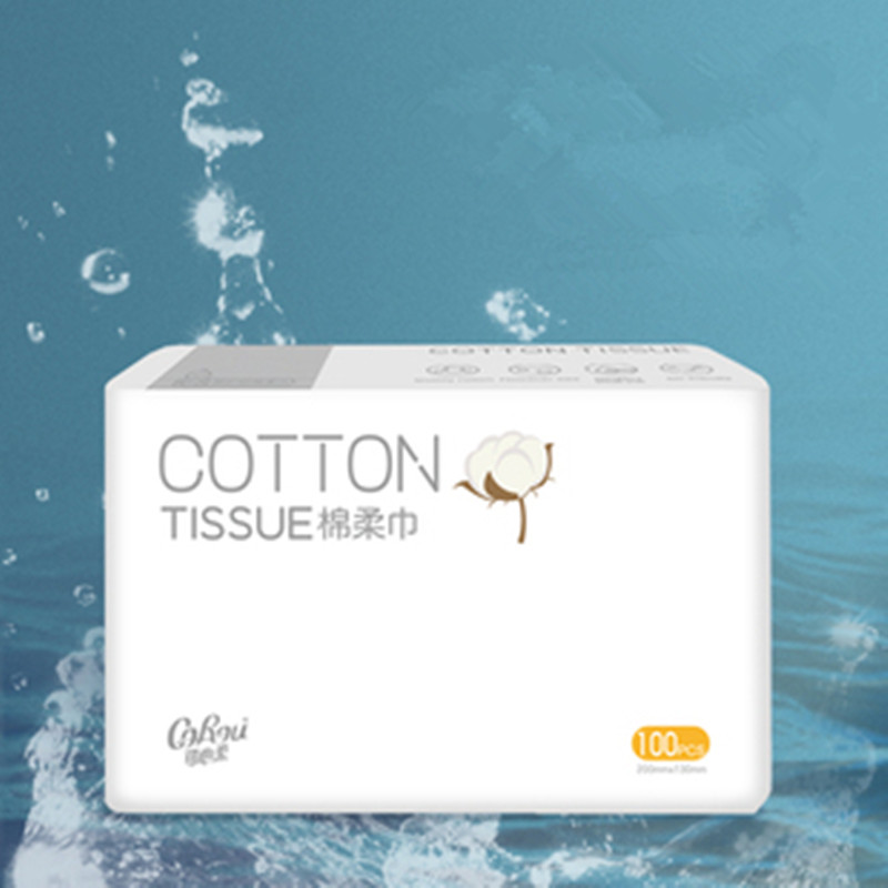 可心柔加厚婴儿棉柔巾100抽6包