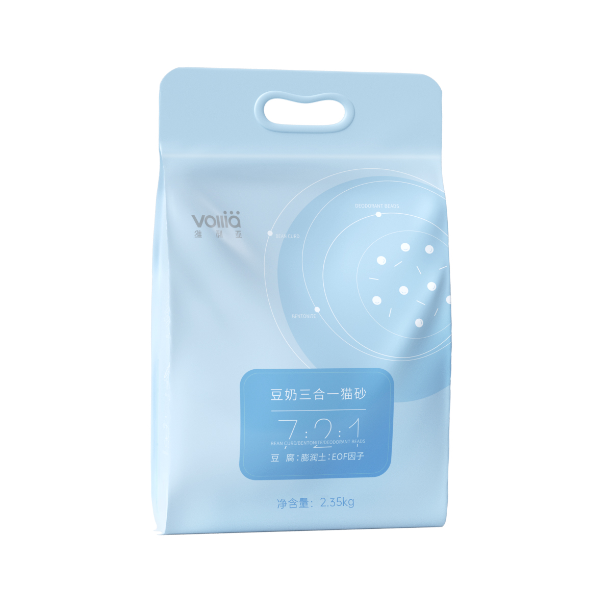 【维利亚旗舰店】豆奶三合一混合猫砂6L