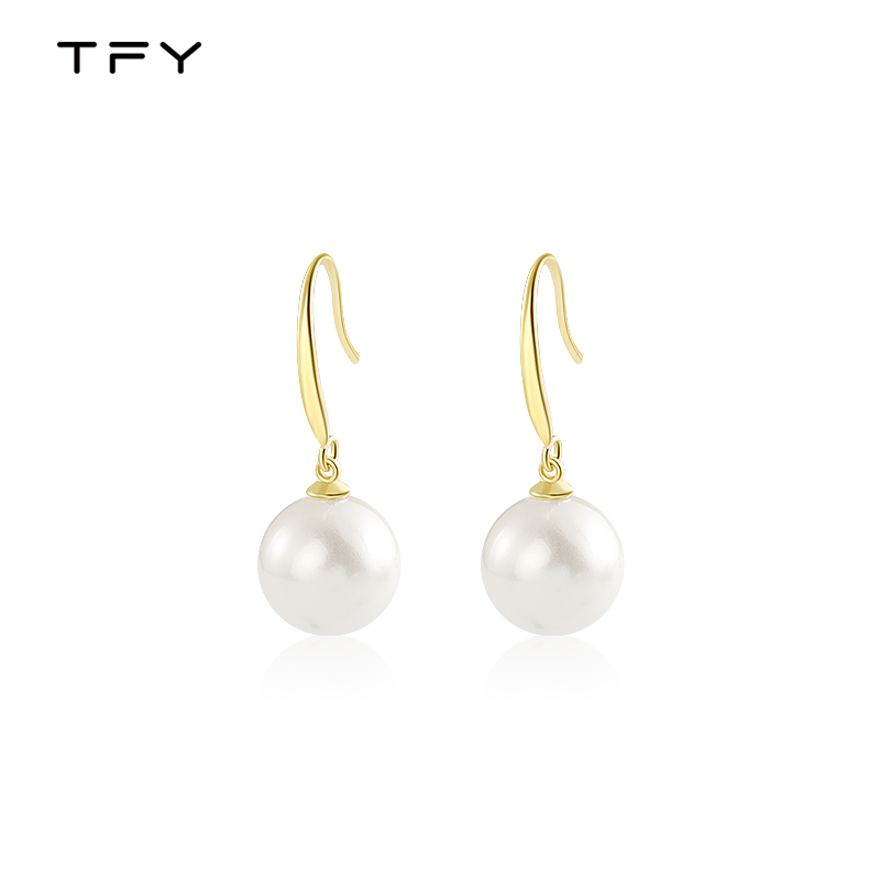 【蜜蜂服饰大上新】tfy大珍珠耳环女2022款