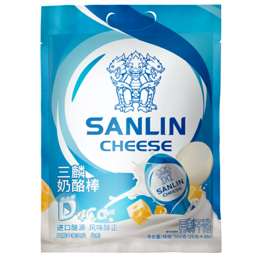 59.94元！进口奶源 三麟奶酪棒 原味500g/25粒装 *2件