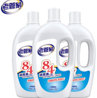 45.8元！老管家 84消毒液1.25L*12瓶