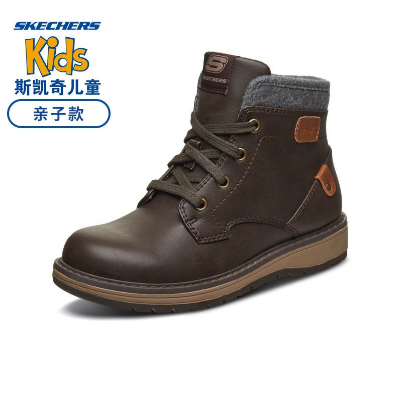 skechers斯凯奇儿童冬季保暖马丁靴休闲鞋