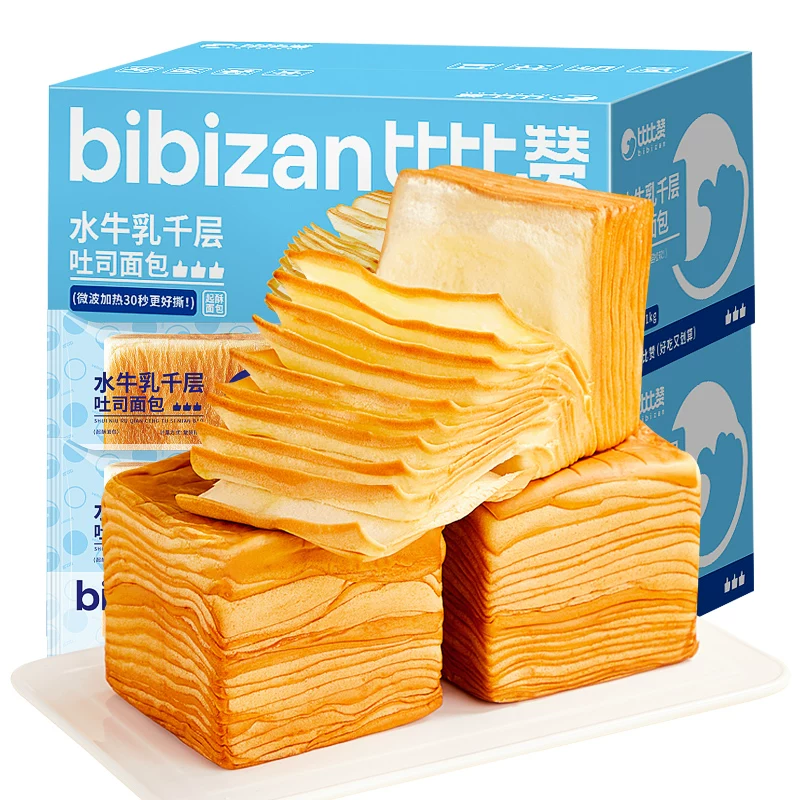 比比赞黄油水牛乳千层吐司900g