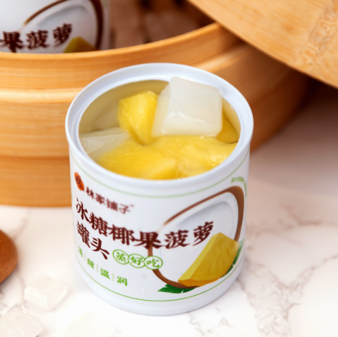 19.85元包邮！林家铺子 冰糖椰果菠萝罐头200g*6罐