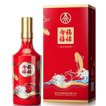 183.1元包邮！五粮液  福禄寿禧 浓香型白酒 52度 500ml/瓶