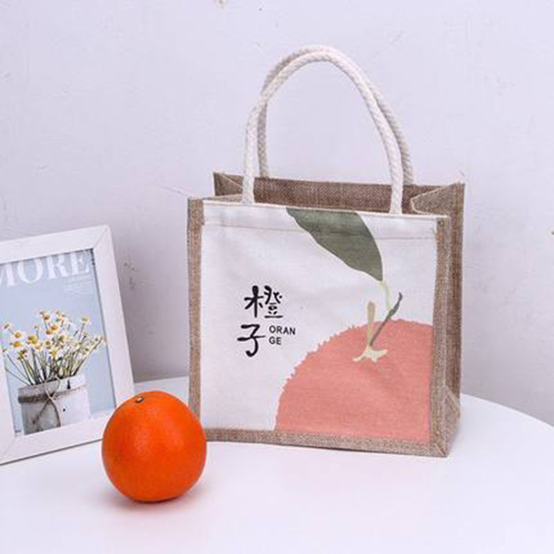 【可签到】简约麻布包日韩女手提包
