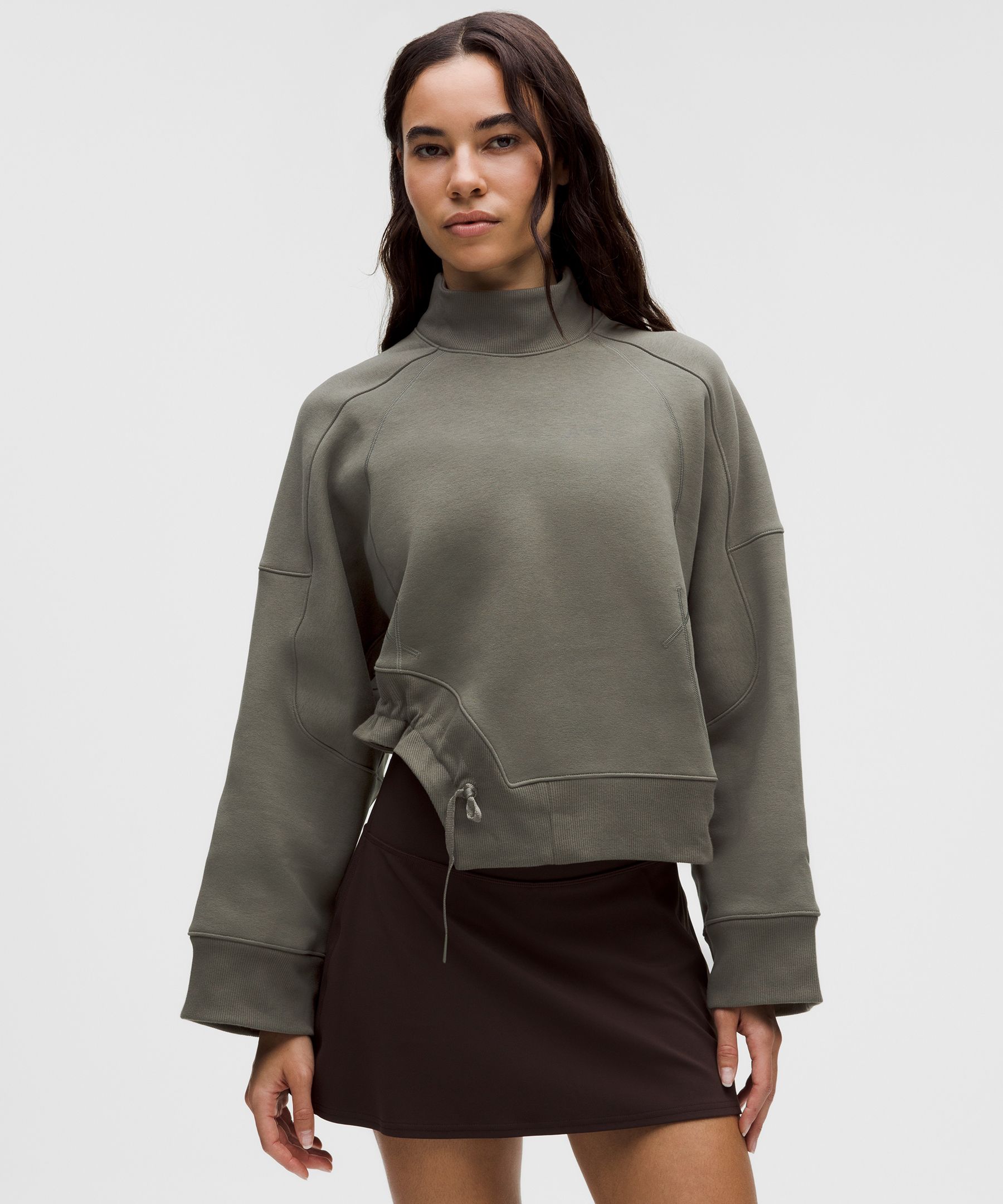 Lululemon Plush Fleece Curved卫衣 Grey Sage 2