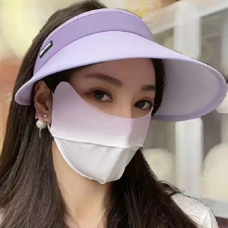 冰丝凉爽透气骑车户外面部口罩腮红渐变