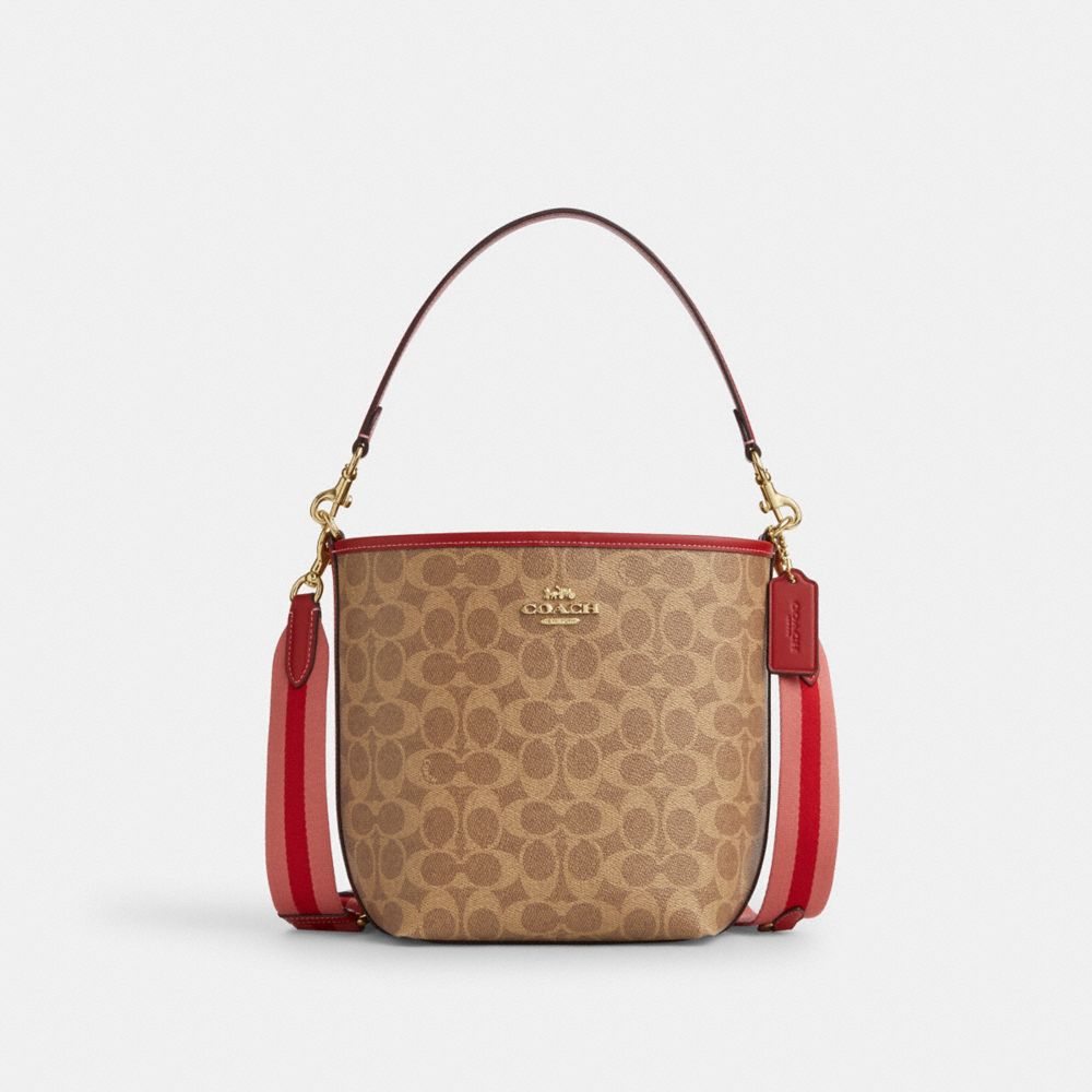 coach city bucket bag in signature canvas CAL85-IMTAM