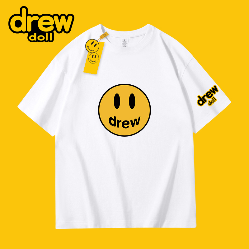 【drew旗舰店】笑脸潮牌情侣短袖
